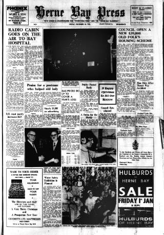 cover page of Herne Bay Press published on December 25, 1970