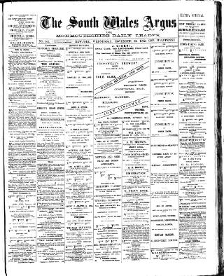 cover page of South Wales Argus published on November 23, 1892