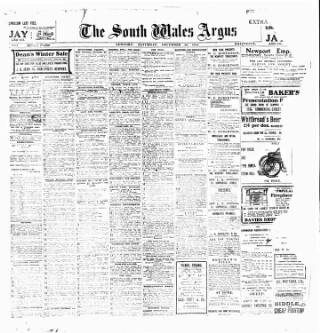 cover page of South Wales Argus published on December 30, 1911