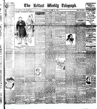 cover page of Belfast Weekly Telegraph published on January 26, 1895