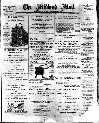 cover page of Midland Mail published on November 23, 1901