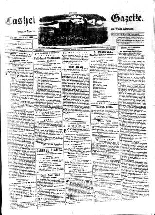 cover page of Cashel Gazette and Weekly Advertiser published on November 23, 1878