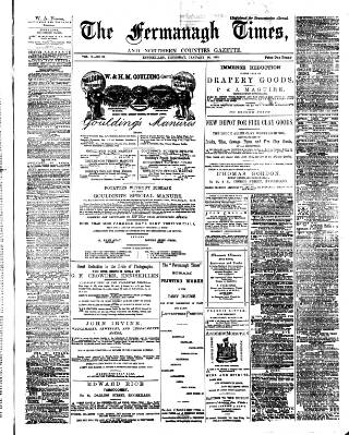 cover page of Fermanagh Times published on January 26, 1882