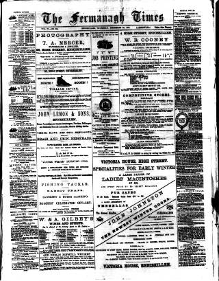 cover page of Fermanagh Times published on December 25, 1884