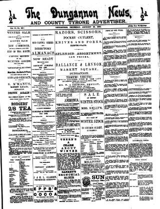 cover page of Dungannon News published on January 26, 1899