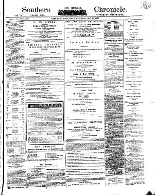 cover page of Bassett's Chronicle published on December 25, 1869