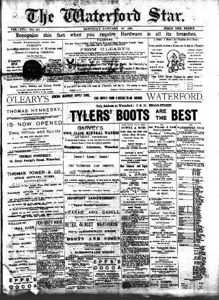 cover page of Waterford Star published on January 26, 1901