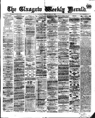 cover page of Glasgow Weekly Herald published on January 26, 1867