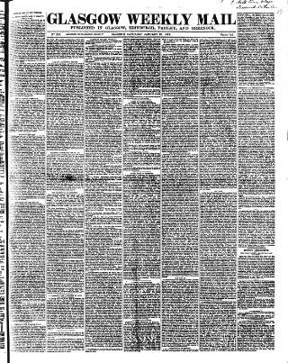 cover page of Glasgow Weekly Mail published on January 26, 1867