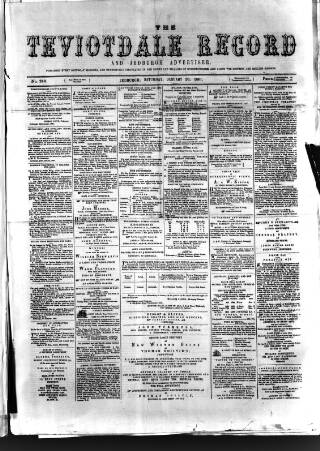 cover page of Teviotdale Record and Jedburgh Advertiser published on January 26, 1861