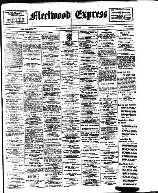 cover page of Fleetwood Express published on January 26, 1916