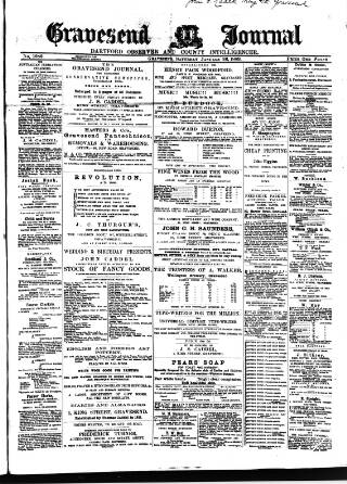 cover page of Gravesend Journal published on January 26, 1889