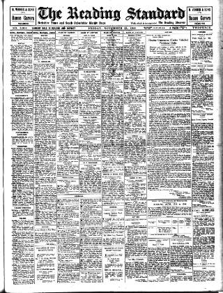 cover page of Reading Standard published on November 23, 1945