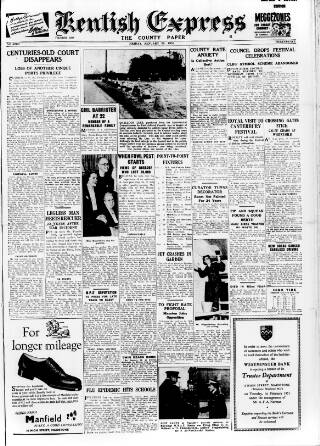 cover page of Kentish Express published on January 26, 1951