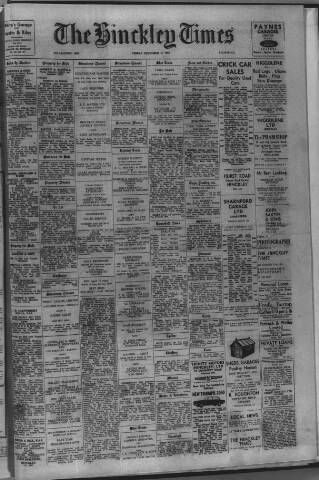 cover page of Hinckley Times published on December 25, 1964