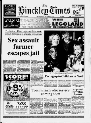 cover page of Hinckley Times published on November 23, 1995