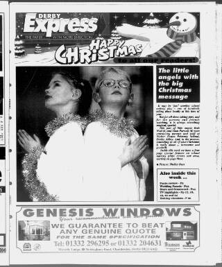 cover page of Derby Express published on December 25, 1997