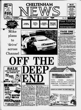 cover page of Cheltenham News published on January 26, 1989