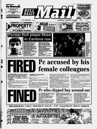 cover page of Hull Daily Mail published on January 26, 1995