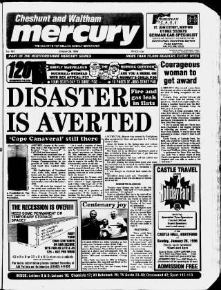 cover page of Cheshunt and Waltham Mercury published on January 26, 1996