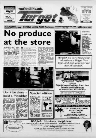 cover page of Grimsby Target published on December 30, 1999