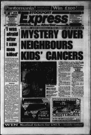 cover page of Stockport Express Advertiser published on November 23, 1994