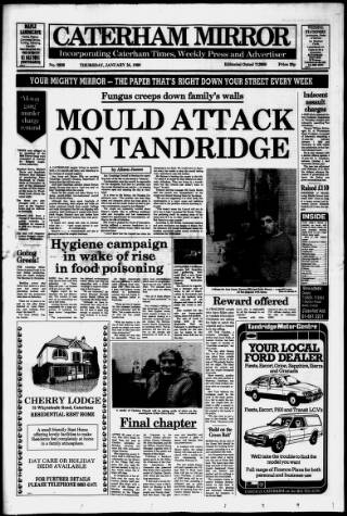 cover page of Caterham Mirror published on January 26, 1989