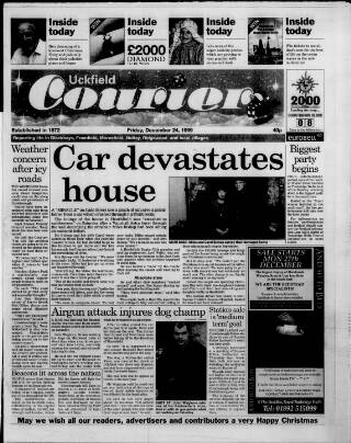 cover page of Uckfield Courier published on December 24, 1999