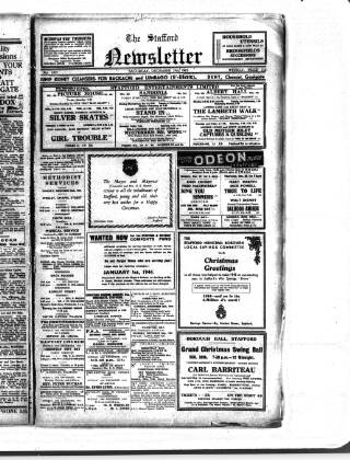 cover page of Staffordshire Newsletter published on December 25, 1943