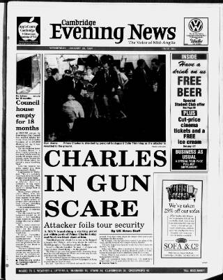 cover page of Cambridge Daily News published on January 26, 1994