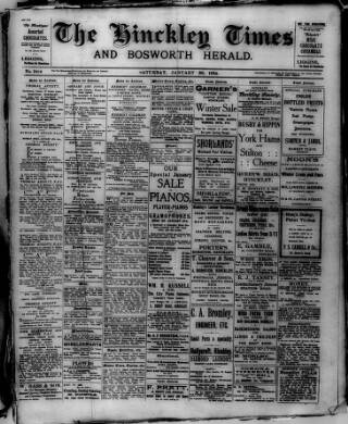 cover page of Hinckley Times published on January 26, 1924