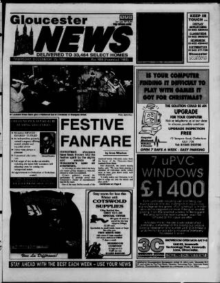 cover page of Gloucester News published on December 25, 1997