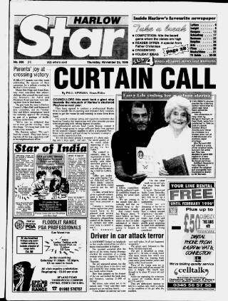 cover page of Harlow Star published on November 23, 1995