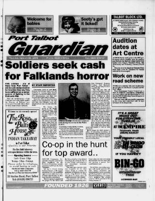 cover page of Port Talbot Guardian published on January 26, 1995