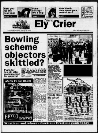 cover page of Ely Town Crier published on January 11, 1997