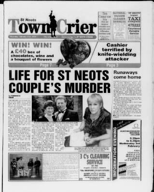 cover page of St Neots Town Crier published on January 21, 1999