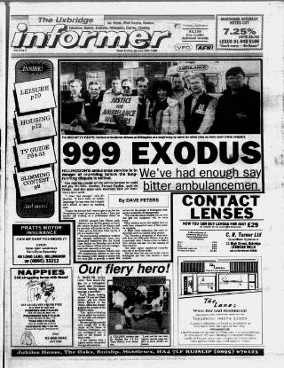 cover page of Uxbridge Informer published on January 26, 1990