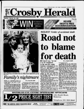 cover page of Crosby Herald published on January 26, 1995