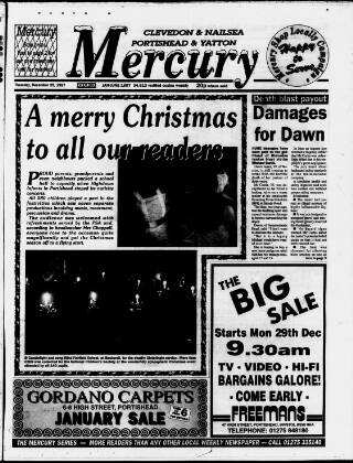 cover page of Clevedon Mercury published on December 25, 1997