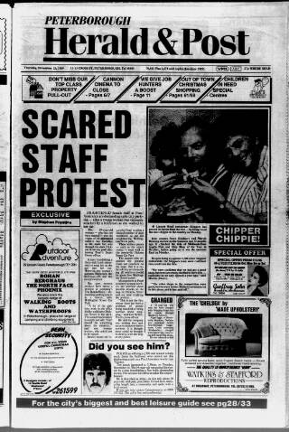 cover page of Peterborough Herald & Post published on November 23, 1989