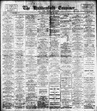 cover page of Huddersfield and Holmfirth Examiner published on January 26, 1924