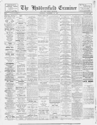 cover page of Huddersfield and Holmfirth Examiner published on November 23, 1940