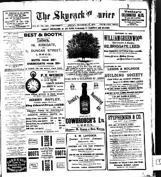 cover page of Skyrack Courier published on December 25, 1908