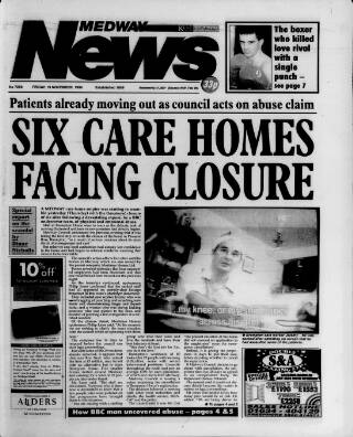 cover page of Medway News published on November 19, 1999