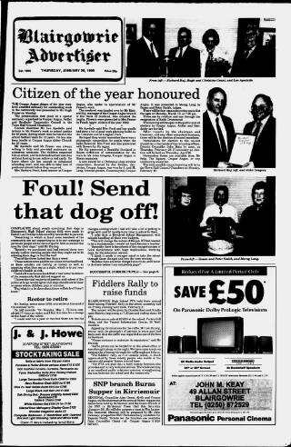 cover page of Blairgowrie Advertiser published on January 26, 1995