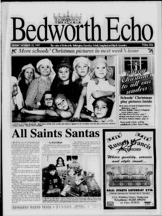 cover page of Bedworth Echo published on December 25, 1997