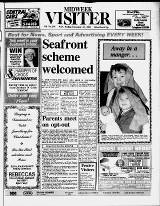 cover page of Midweek Visiter (Southport) published on December 25, 1992