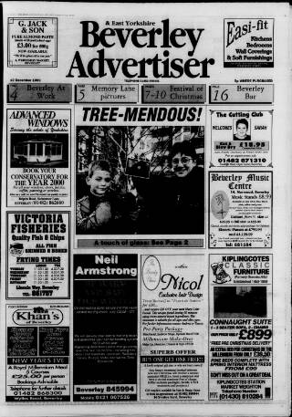 cover page of Beverley Advertiser published on December 10, 1999