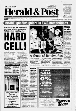 cover page of Billingham & Norton Advertiser published on December 6, 1995