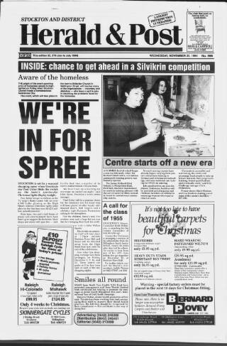 cover page of Stockton & Billingham Herald & Post published on November 23, 1994